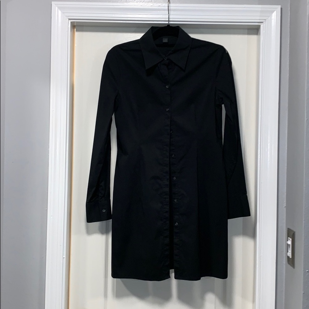 Black button down dress